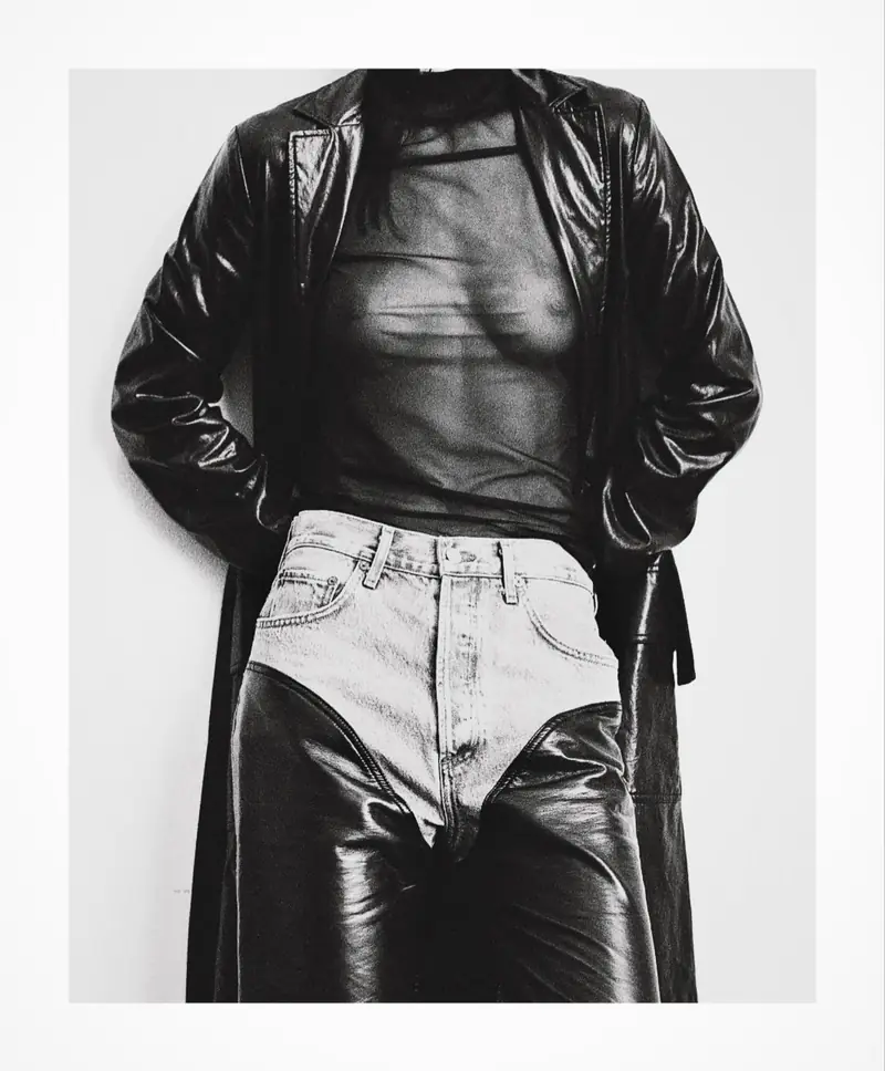 Portraits — Patent & denim, photographed by Christopher Morel